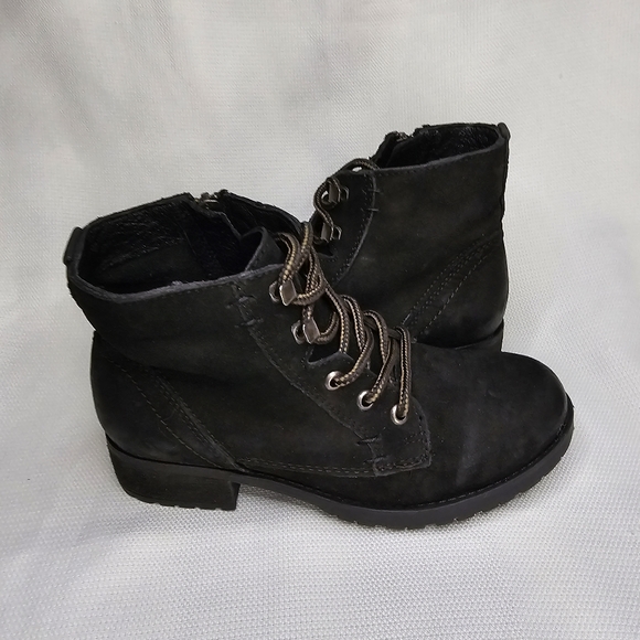 Steve Madden"Gobbin" Black Leather Ankle Boot With Block Heel-Size: 6.5 - Picture 2 of 7